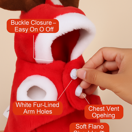 Pet Christmas Santa Claus Reindeer Antlers Costume