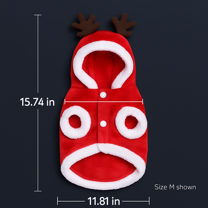 Pet Christmas Santa Claus Reindeer Antlers Costume