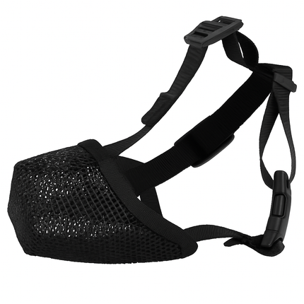 Pet Muzzle Mask: Soft Mesh, Adjustable Straps