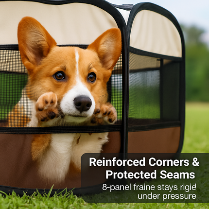 Foldable Portable Pet Tent Exercise Pen for Indoor Outdoor