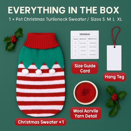 Pet Christmas Sweater Snowman pattern - Size L