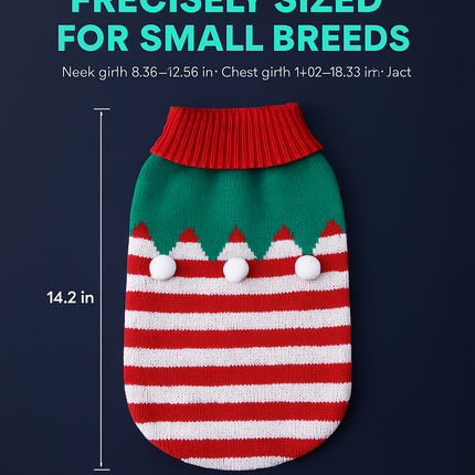 Pet Christmas Sweater Snowman pattern - Size L
