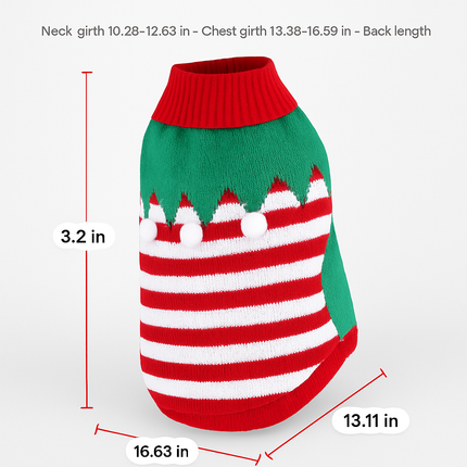 Pet Christmas Sweater Snowman pattern - Size L