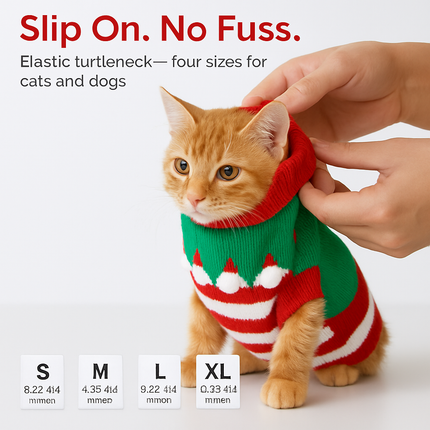 Pet Christmas Sweater Snowman pattern - Size L