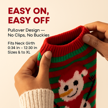 Pet Christmas Sweater Snowman pattern - Size L