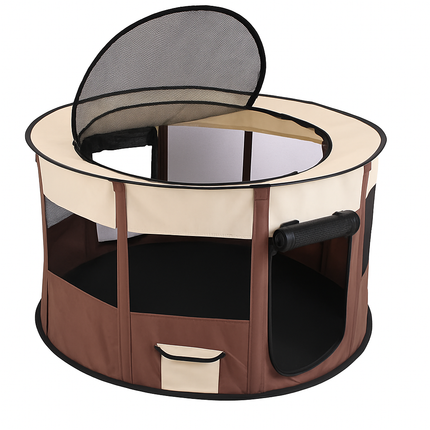 Foldable Dog Playpen with Carry Bag – Portable Travel Tent