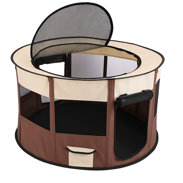 Foldable Dog Playpen with Carry Bag – Portable Travel Tent