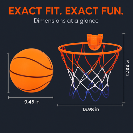Silent Foam Basketball with Hoop for Indoor Training