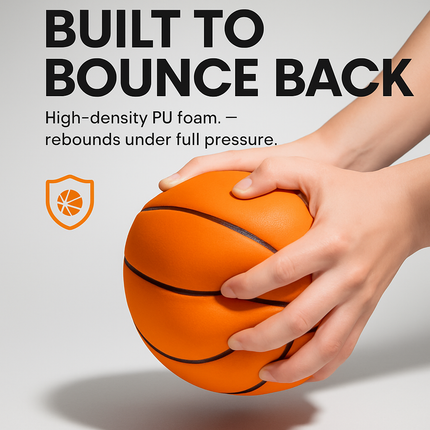 Silent Foam Basketball with Hoop for Indoor Training