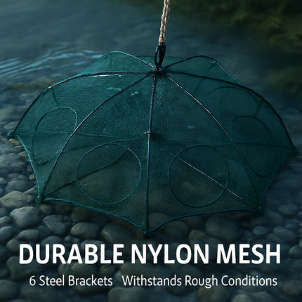 Foldable Fishing Bait Net Trap for Crab, Shrimp & Minnow