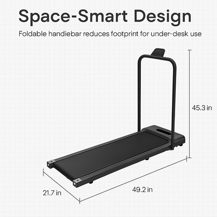 Under Desk Folding Treadmill 2-in-1 Foldable Walking Pad