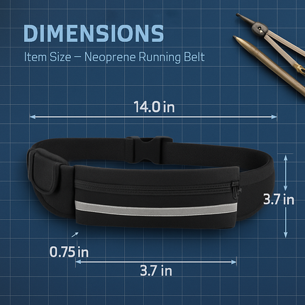 Running Belt Waterproof Waist Pack - Adjustable, Secure Run