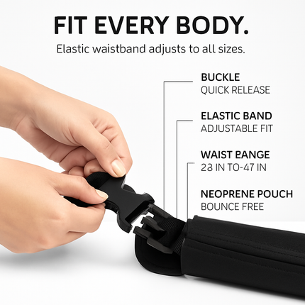 Running Belt Waterproof Waist Pack - Adjustable, Secure Run