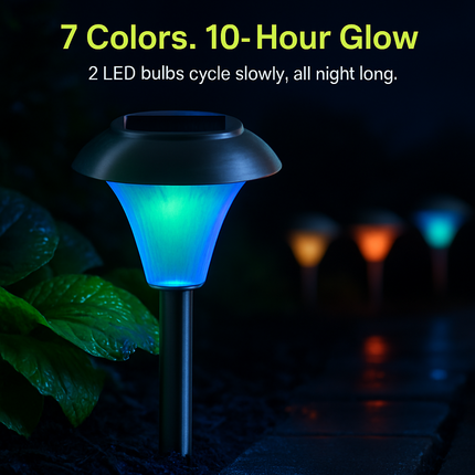 Solar Garden Lights Color Changing Pathway Lamps