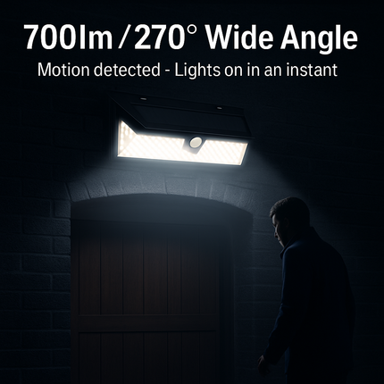 Solar Wall Light with Motion Sensor for Outdoors