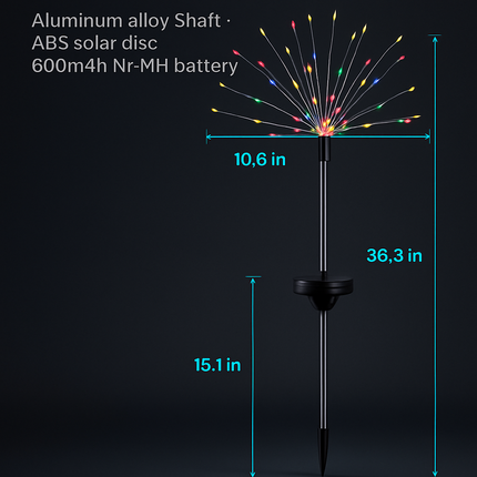 Solar Powered Starburst Lights for Garden Decor