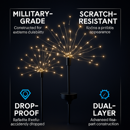 Solar Powered Starburst Lights for Garden Decor