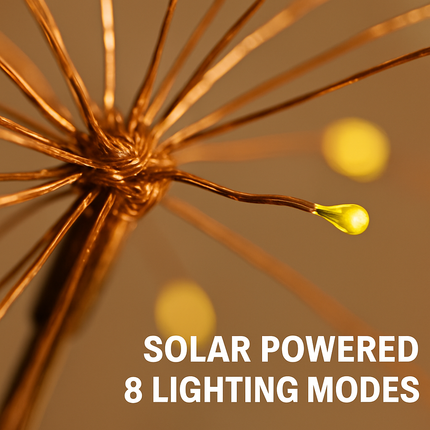 Solar Powered Starburst Lights for Garden Decor