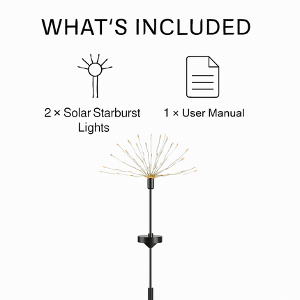 Solar Powered Starburst Lights for Garden Decor