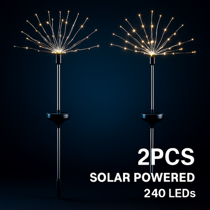 Solar Powered Starburst Lights for Garden Decor