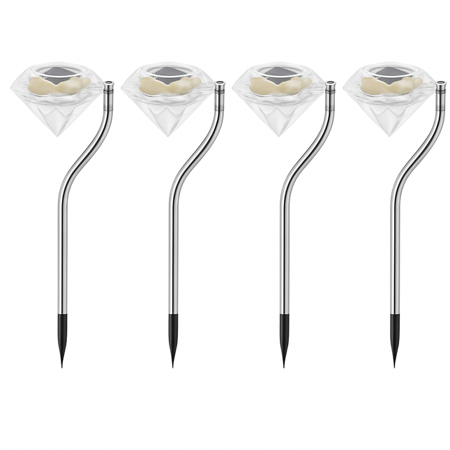Solar Diamond Garden Light for Pathways and Patio