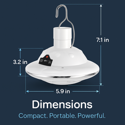 Solar Camping Light Hanging LED Bulb Lamp Portable Lantern