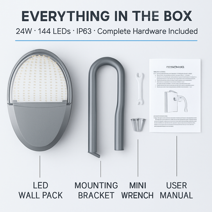 Wall Pack Outdoor Light All-Weather Dusk-to-Dawn