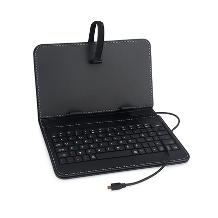 KOCASO Generic USB Keyborad & Leather Case Cover for MX780 Tablet PC in Black