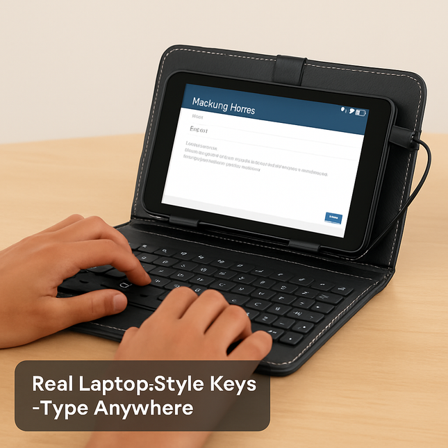 KOCASO Generic USB Keyborad & Leather Case Cover for MX780 Tablet PC in Black
