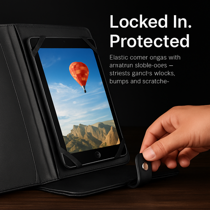 Padfolio Portfolio Folder Business Document Organizer PU Leather Padfolio Holder Case for 9.7" iPad Tablet Business Cards