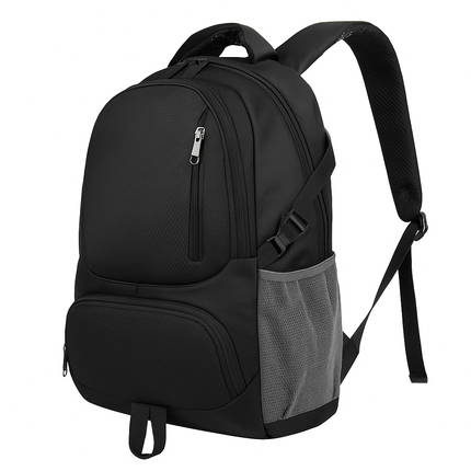 Unisex School Backpack Casual Travel Shoulder Bag W/ Adjustable Straps Dual-Water Bottle Pouch Multiple Zippered Pockets For Gym Sports Travel School