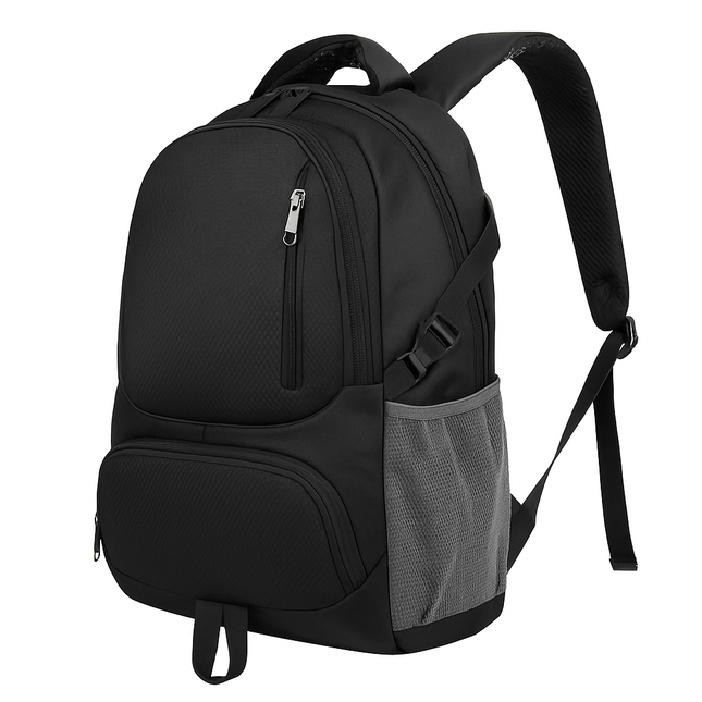 Unisex School Backpack Casual Travel Shoulder Bag W/ Adjustable Straps Dual-Water Bottle Pouch Multiple Zippered Pockets For Gym Sports Travel School