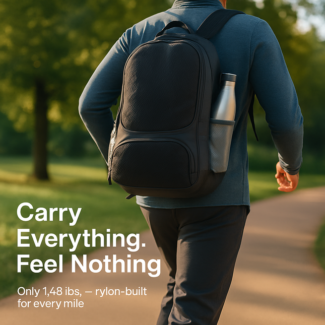 Unisex School Backpack Casual Travel Shoulder Bag W/ Adjustable Straps Dual-Water Bottle Pouch Multiple Zippered Pockets For Gym Sports Travel School