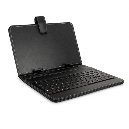 7.9in Keyboard Case for Tablet with PU Leather Back Stand
