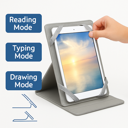Organizer Case For 9.7in Tablet PC Business Tablet Portfolio w/ A5 Notepad Paper Pad Card Holder