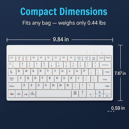 80-Key Mini Wired Keyboard with Tablet Stand