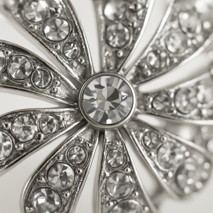Magnetic Curtain Tiebacks with Extendable Floral Design
