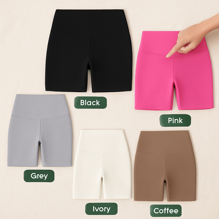 High-Waist Biker Shorts with Tummy Control for Workouts