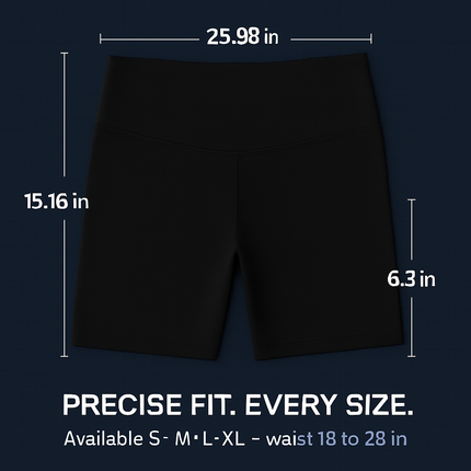 High-Waist Biker Shorts with Tummy Control for Workouts