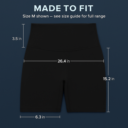 High-Waist Biker Shorts with Tummy Control for Workouts