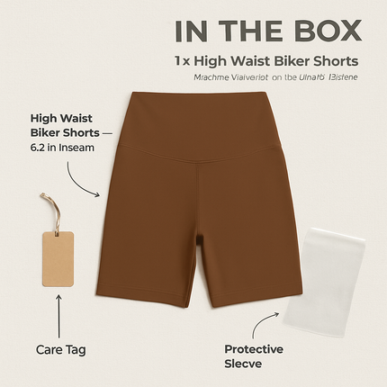 High-Waist Biker Shorts with Tummy Control for Workouts