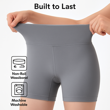 High-Waist Biker Shorts with Tummy Control for Workouts