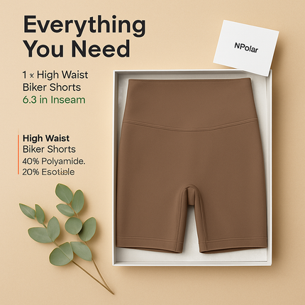High-Waist Biker Shorts with Tummy Control for Workouts