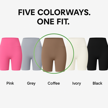 High-Waist Biker Shorts with Tummy Control for Workouts