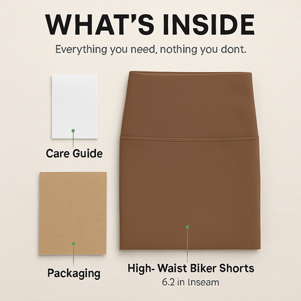 High-Waist Biker Shorts with Tummy Control for Workouts