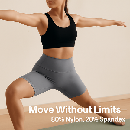 High-Waist Biker Shorts with Tummy Control for Workouts