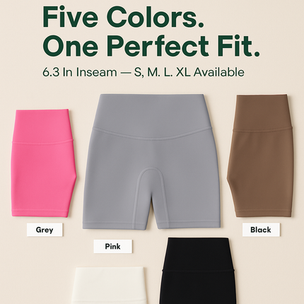High-Waist Biker Shorts with Tummy Control for Workouts