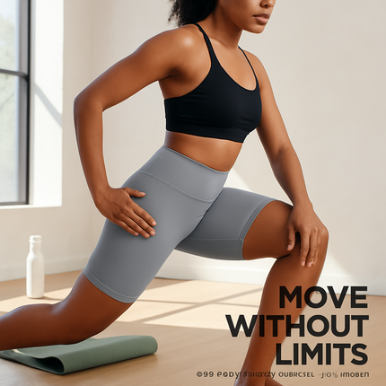 High-Waist Biker Shorts with Tummy Control for Workouts