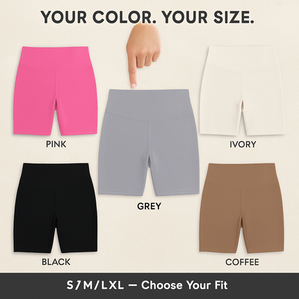 High-Waist Biker Shorts with Tummy Control for Workouts
