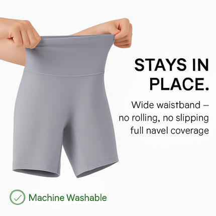 High-Waist Biker Shorts with Tummy Control for Workouts